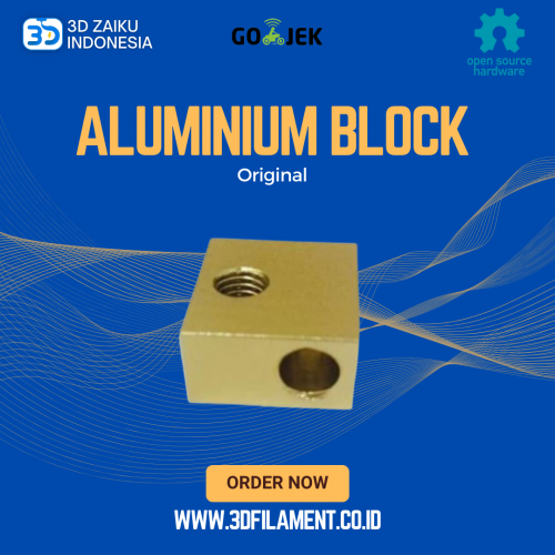 Reprap 3D Printer Golden Aluminium Block